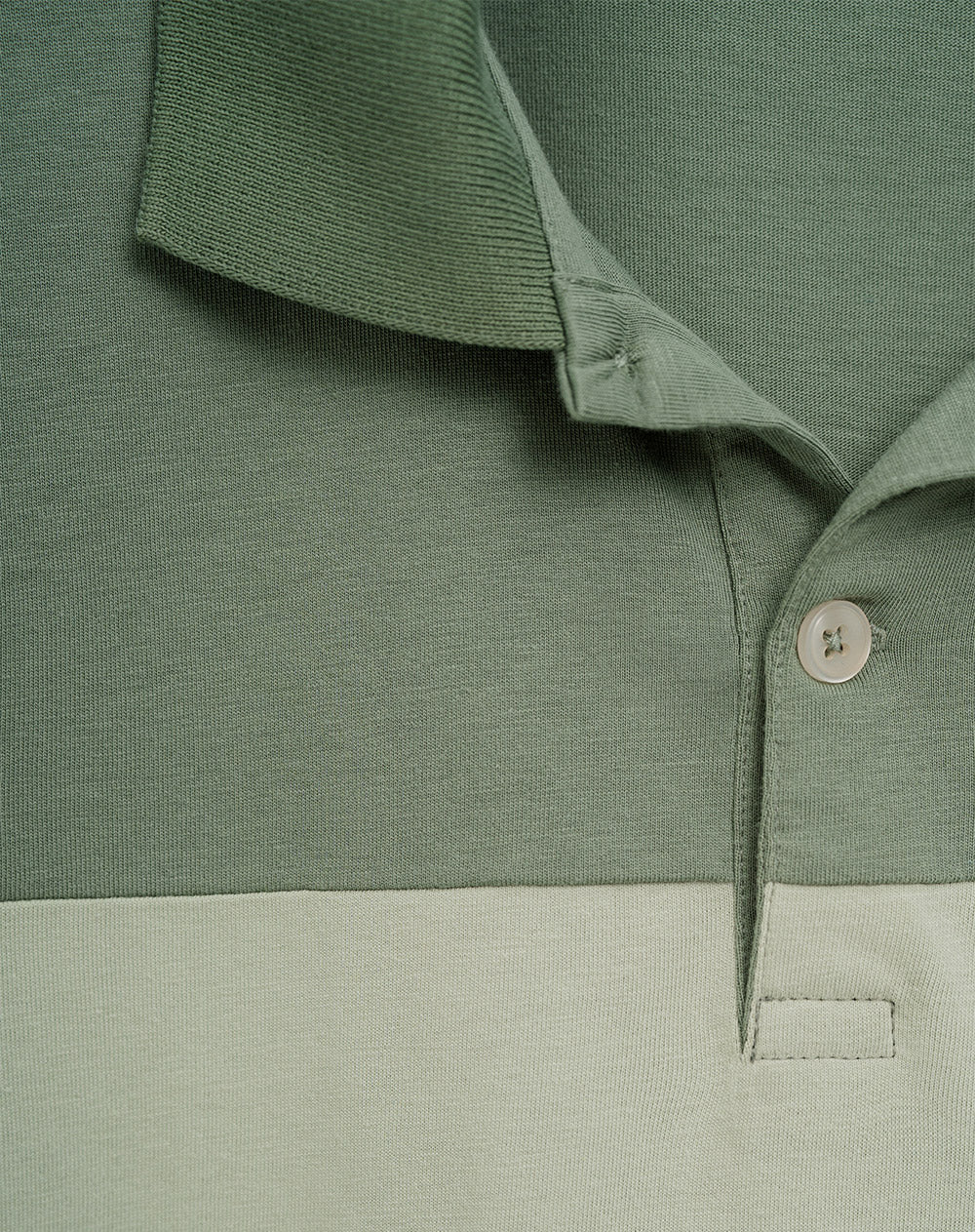 Polo en algodón sostenible verde para hombre
