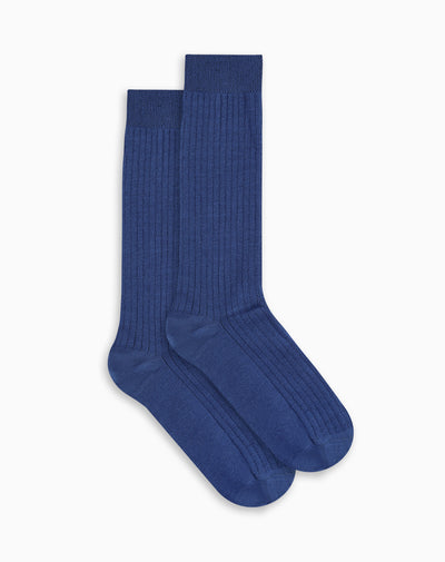 Medias hombre largas algodón azules