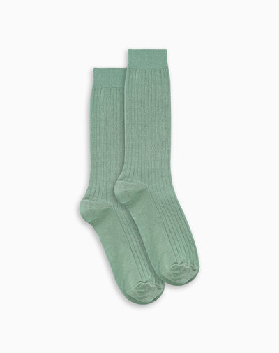 Medias hombre largas algodón verdes