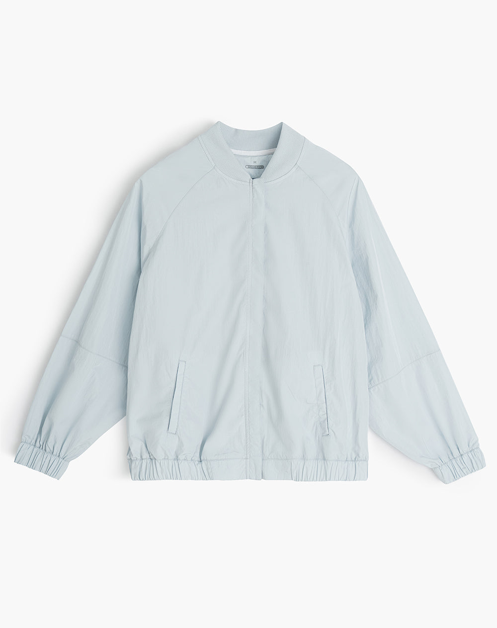 Chaqueta oversized fit sin capucha gris claro