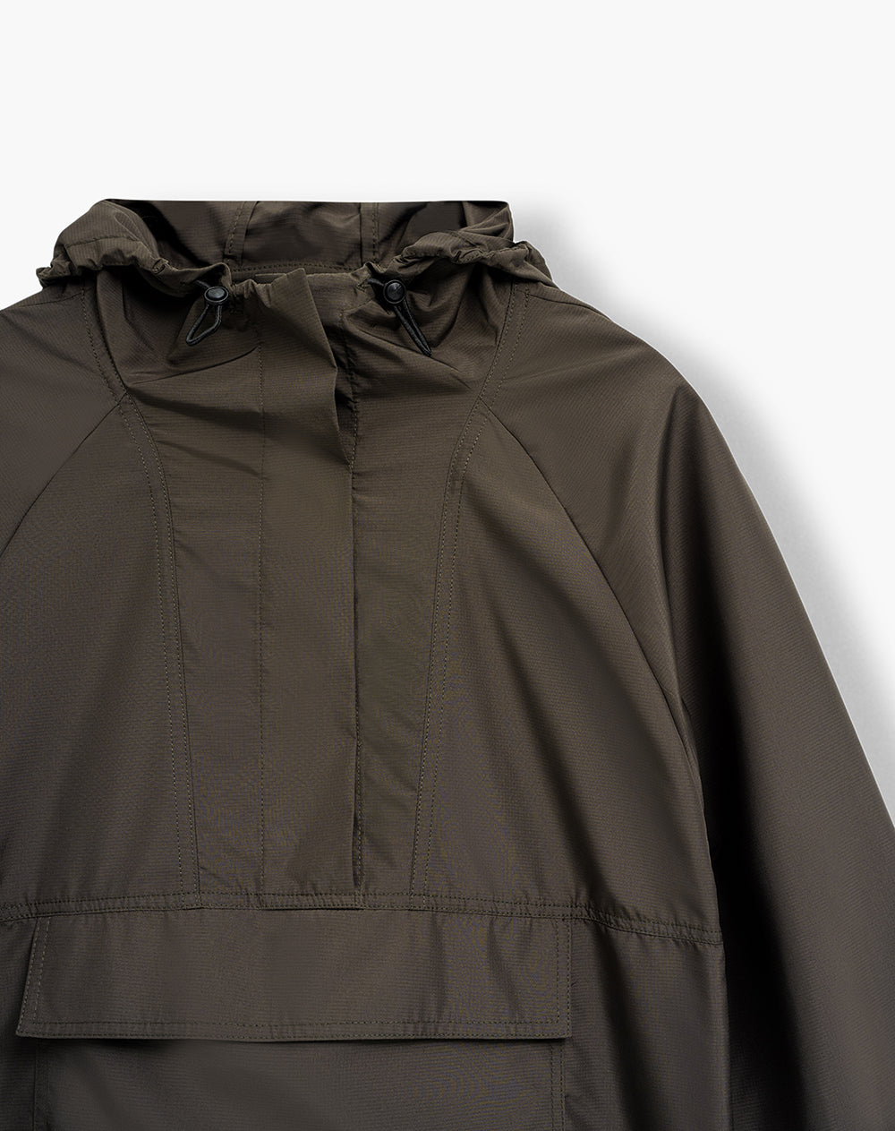 Chaqueta regular rompevientos verde hombre