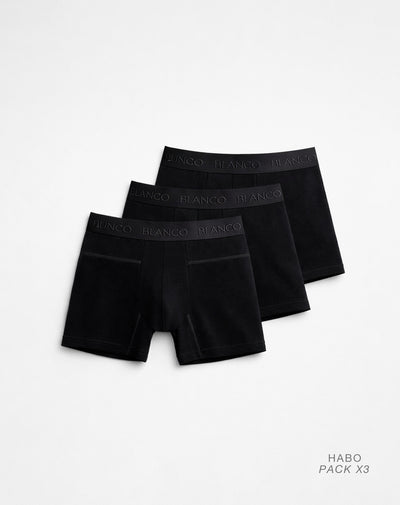 Bóxer corto panel reforzado x3unds negro