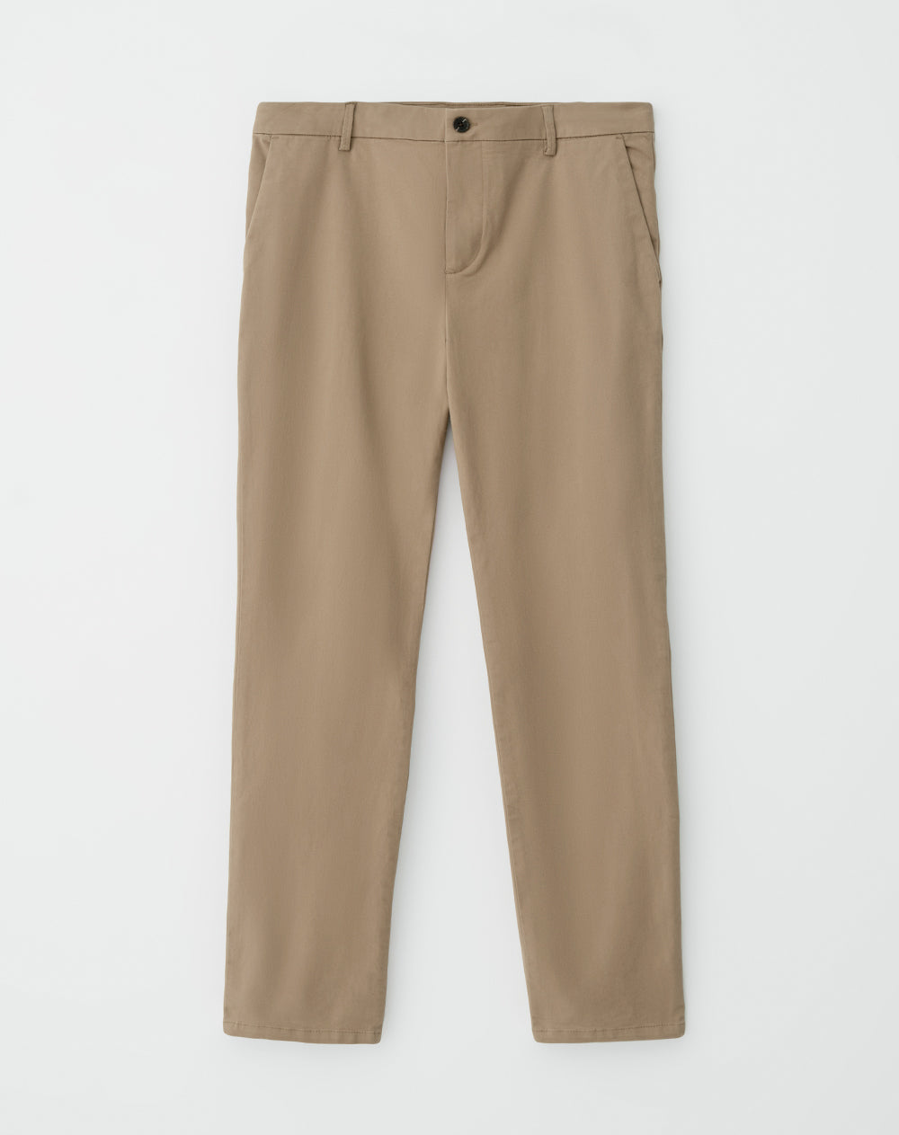 Pantalón regular fit tiro medio khaki