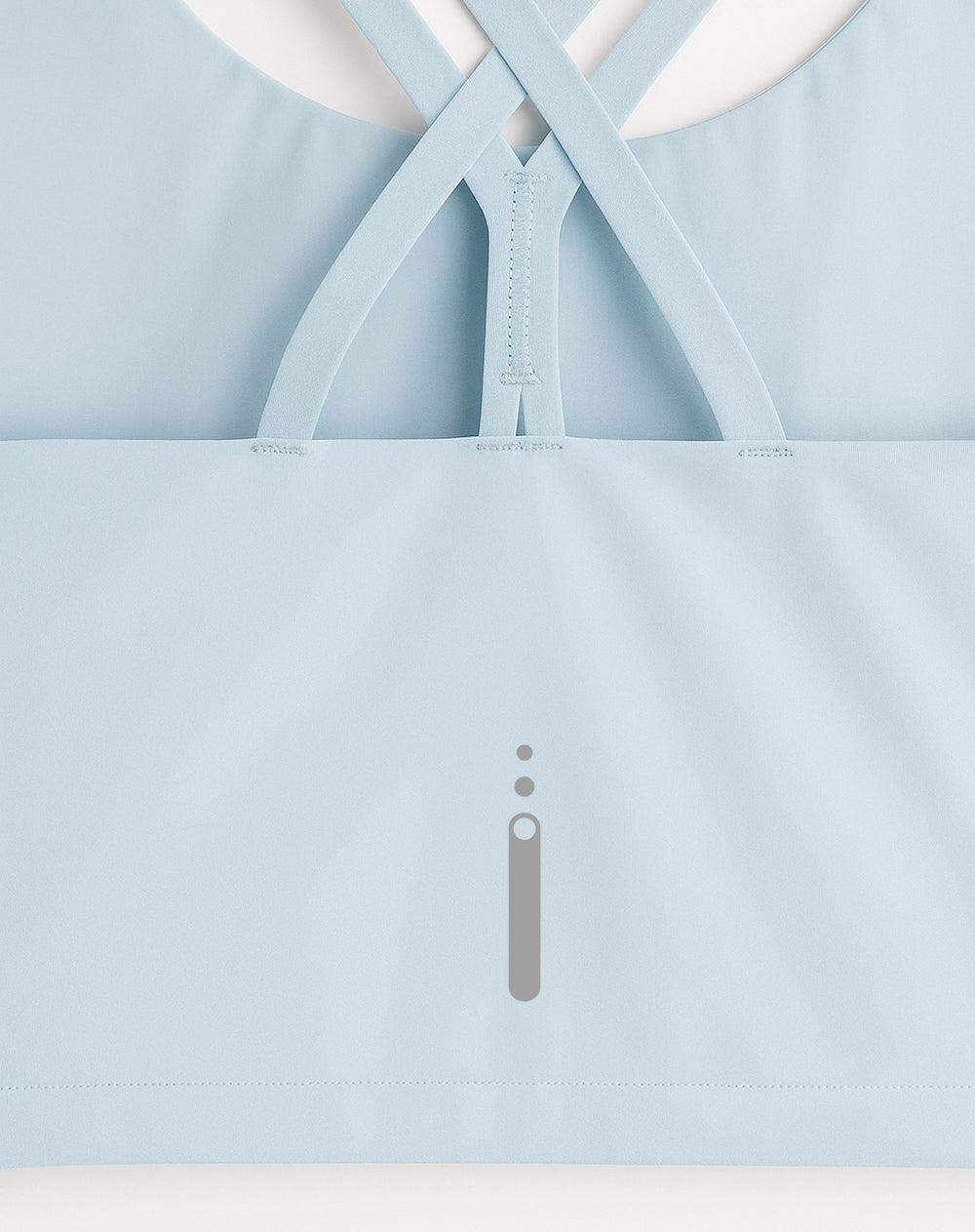 Top deportivo soporte medio control humedad azul