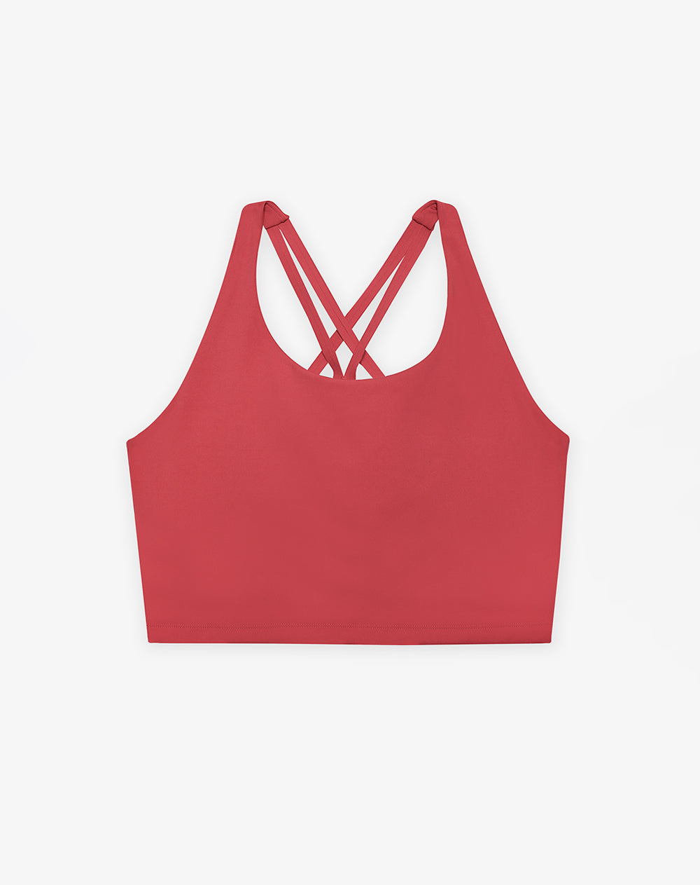 Top en tiras delgadas soporte medio rojo