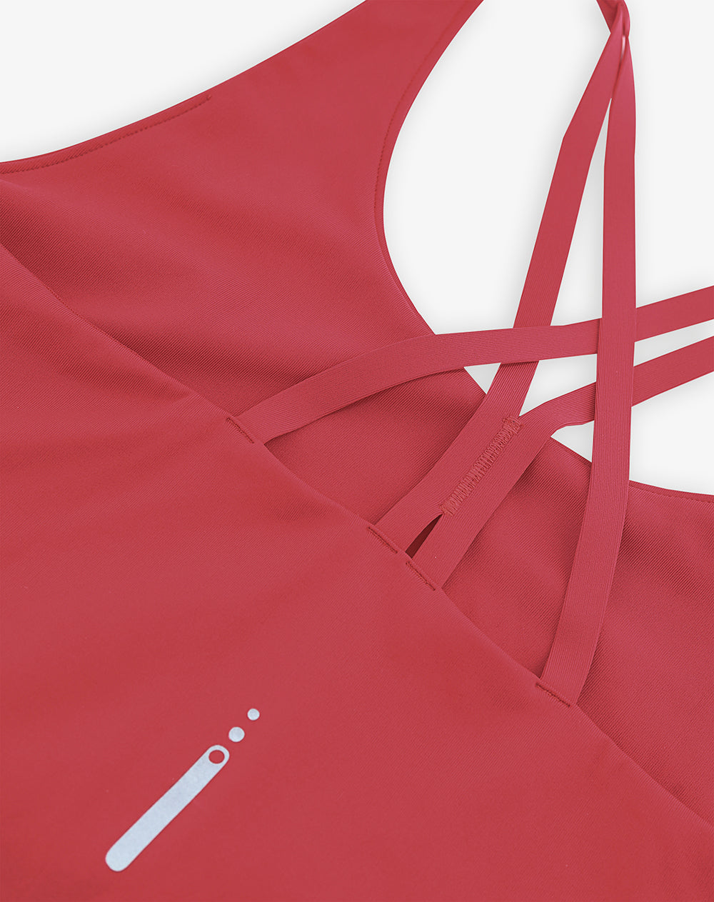 Top en tiras delgadas soporte medio rojo