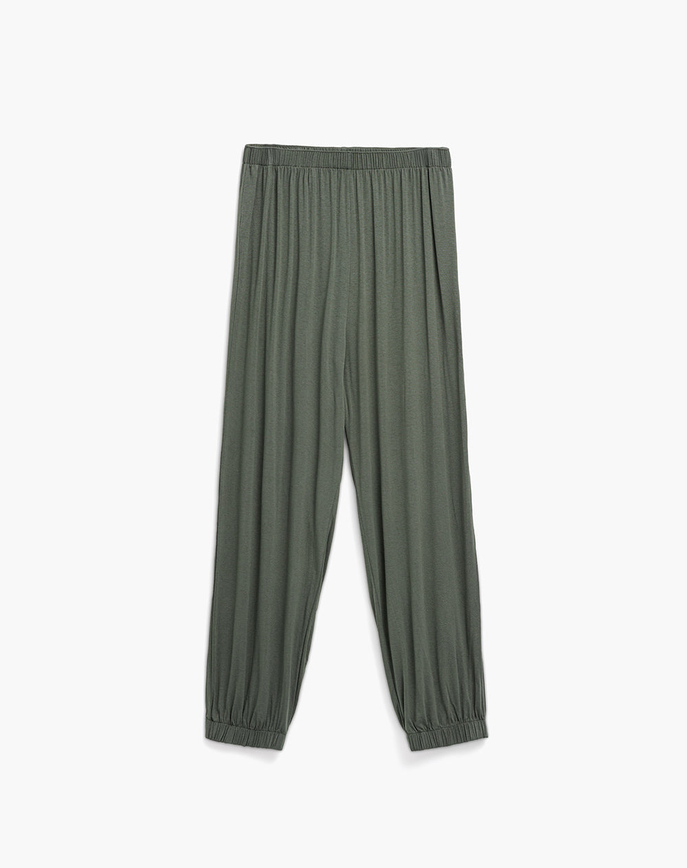 Pantalón relaxed fit tiro medio verde