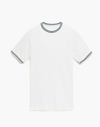 Camiseta slim fit manga corta blanca