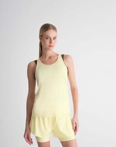 Camiseta esqueleto deportiva mujer secado rápido amarilla