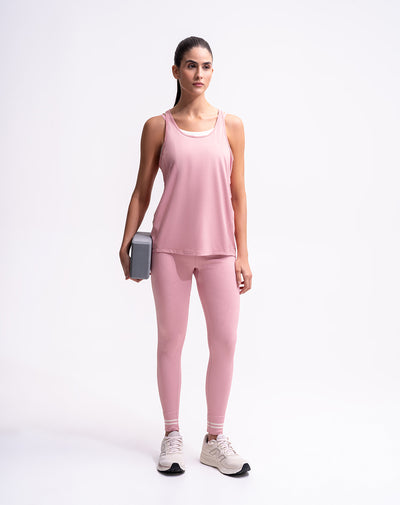 Camiseta esqueleto deportiva secado rápido rosada mujer