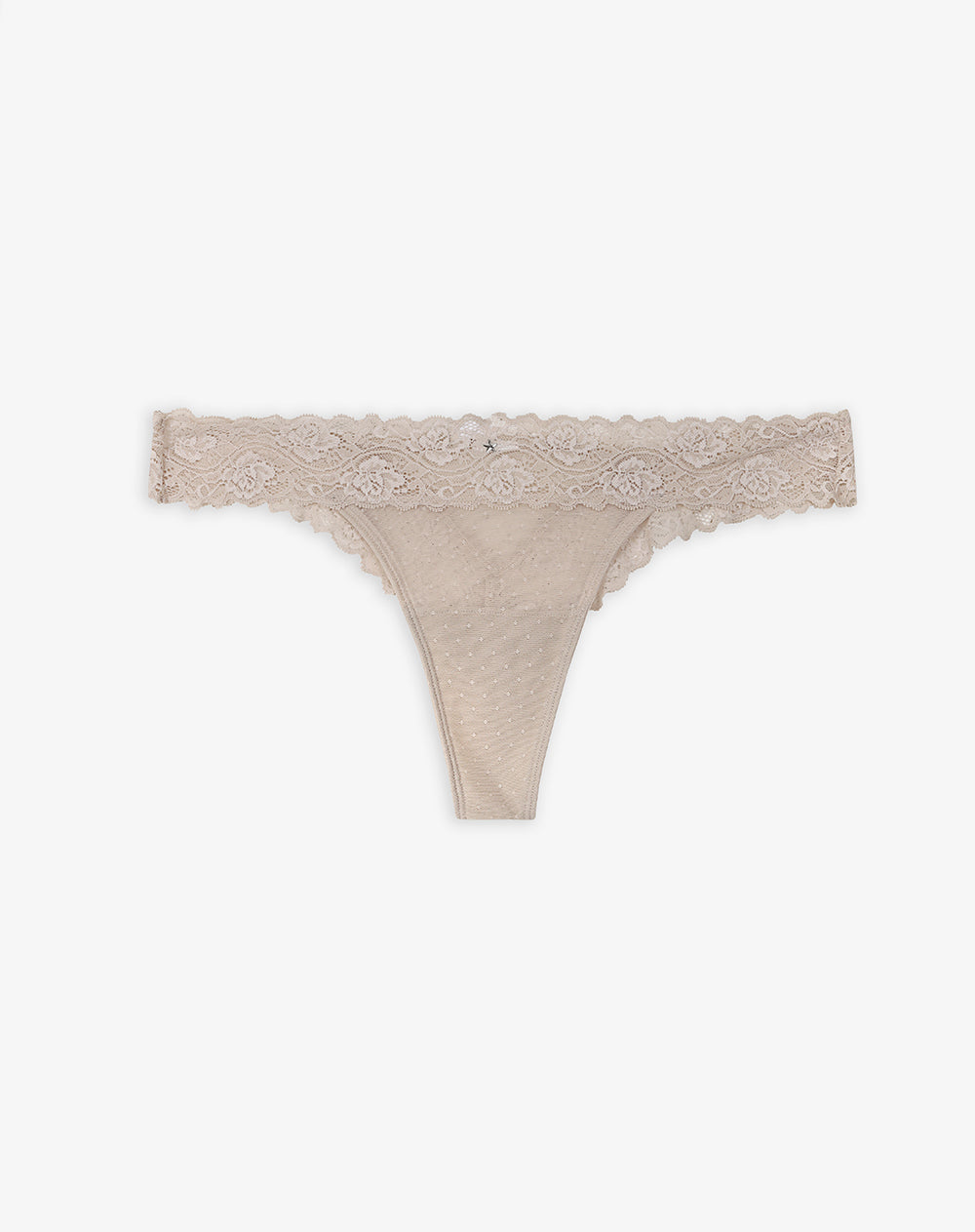 Panty brasilero tiro medio encaje habano