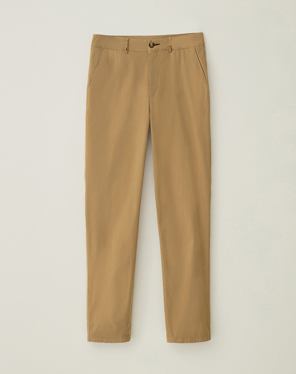 Pantalón chino regular algodón café hombre