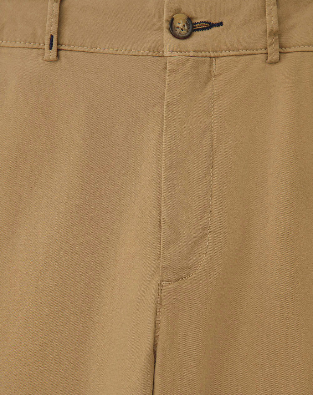 Pantalón chino regular algodón café hombre
