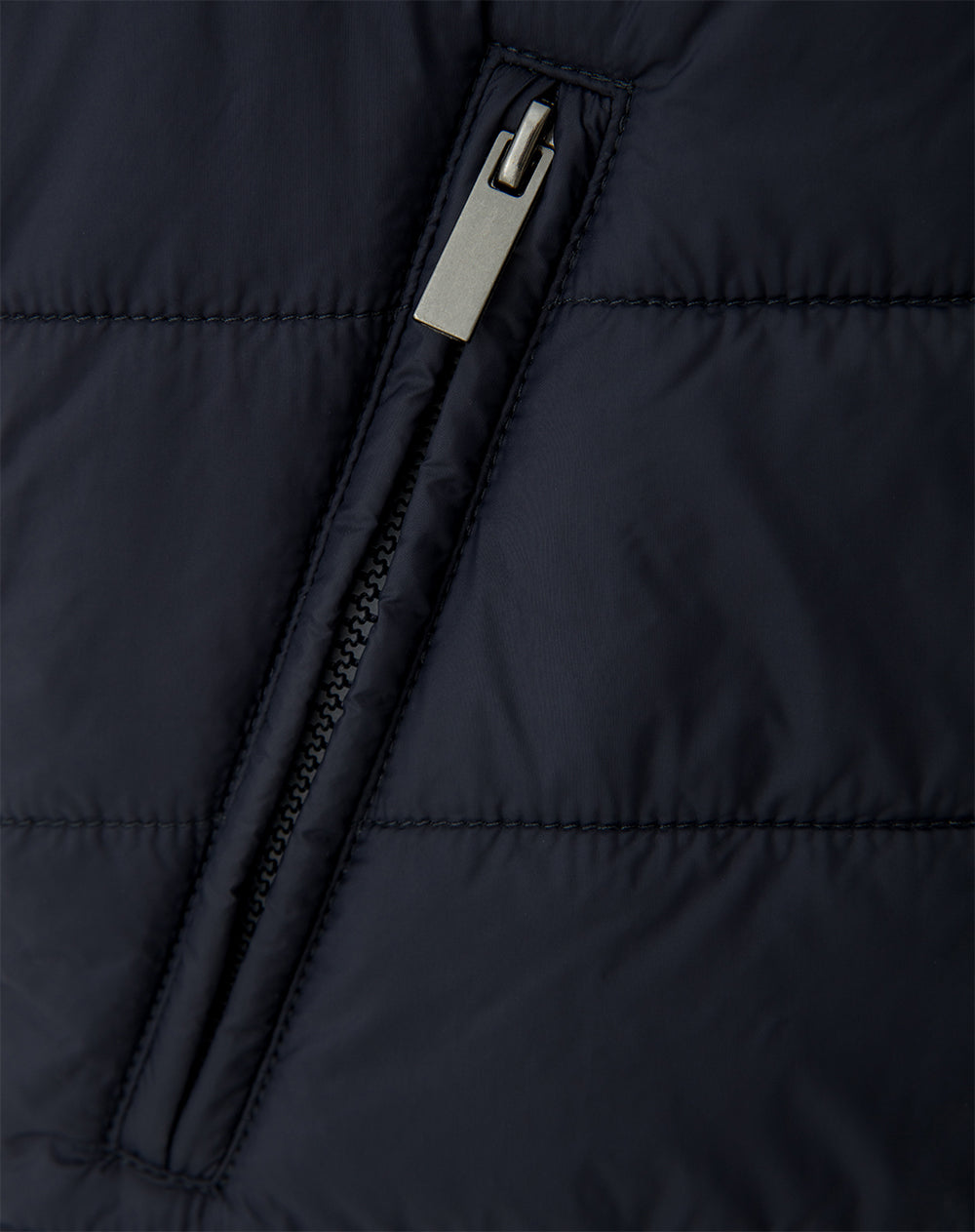 Chaleco regular fit sin capucha azul