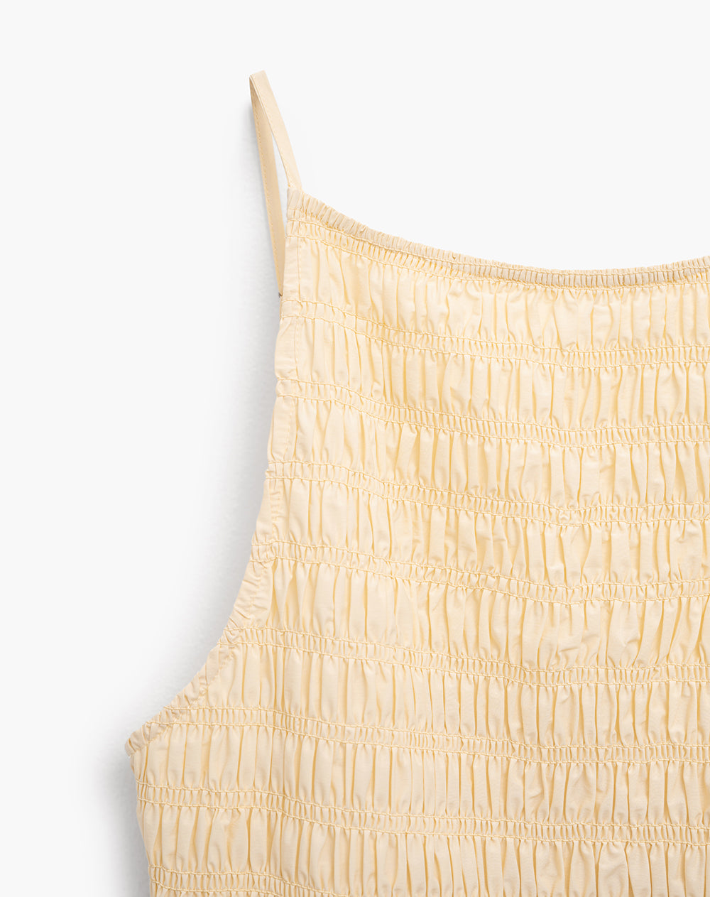 Vestido largo nido de abeja amarillo mujer