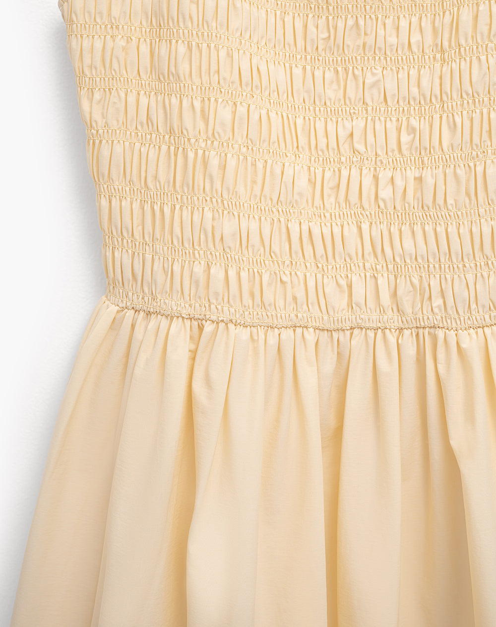 Vestido largo nido de abeja amarillo mujer