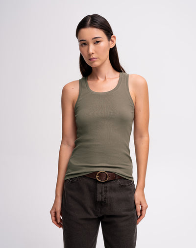Camiseta esqueleto slim tejido de punto café mujer