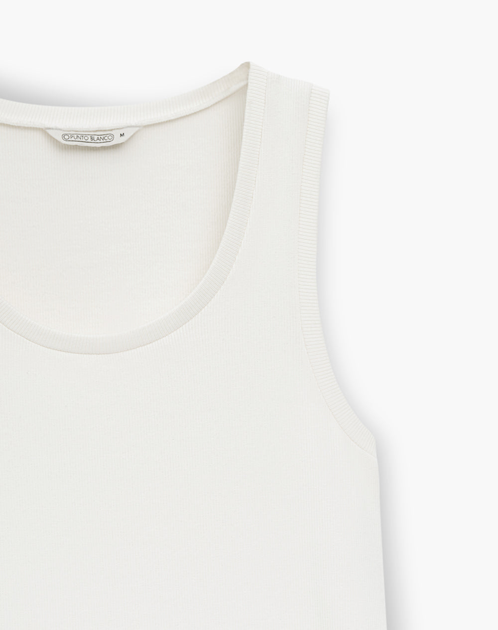 Camiseta esqueleto slim tejido de punto crema mujer