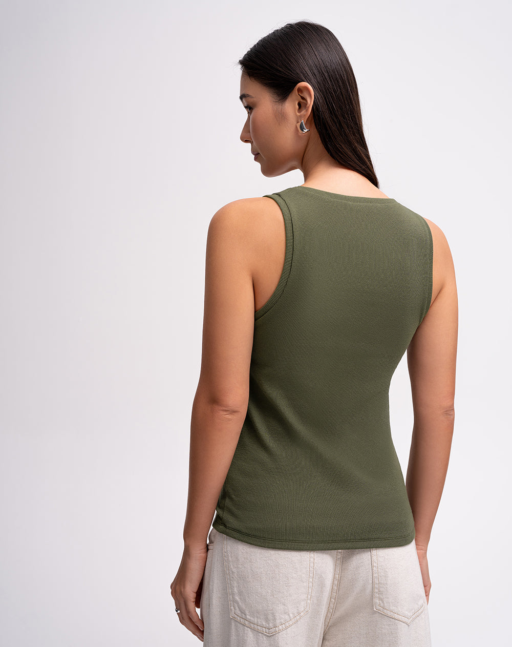 Camiseta slim fit verde