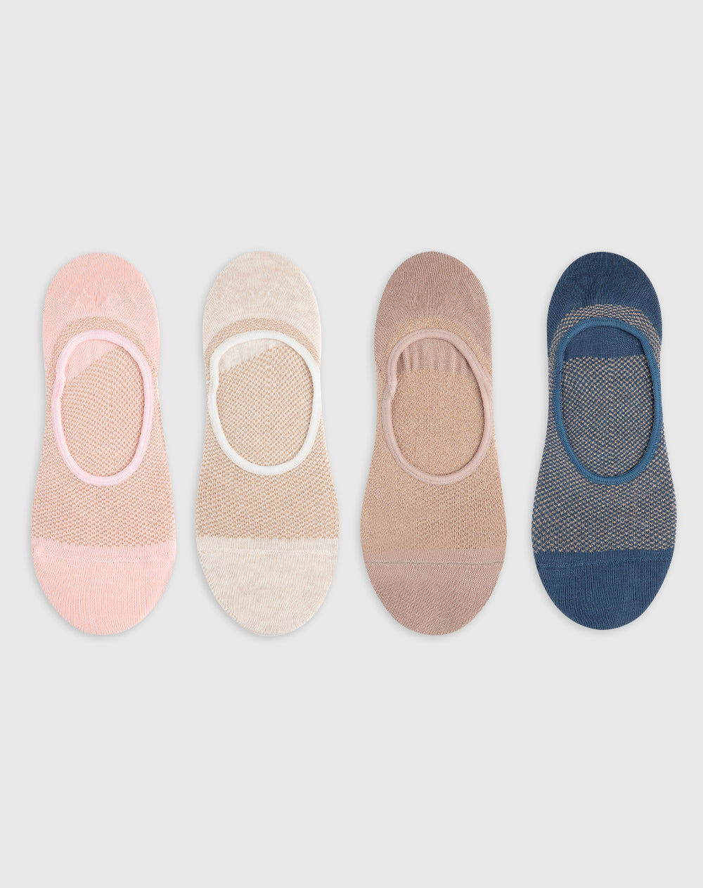 Medias para mujer baletas en algodón pack x4unds surtidas
