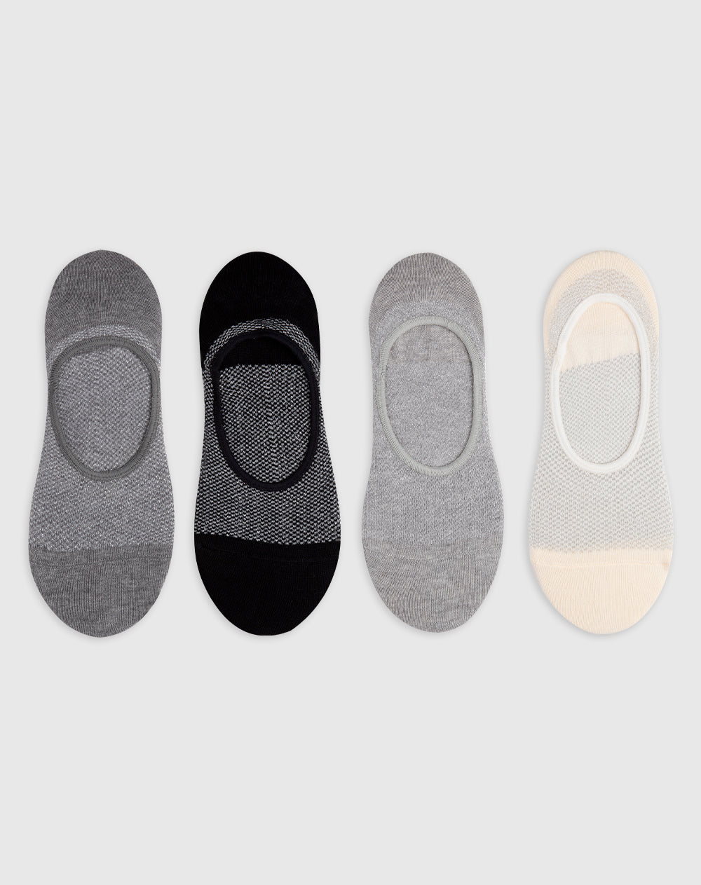 Medias para mujer baletas en algodón pack x4unds surtidas