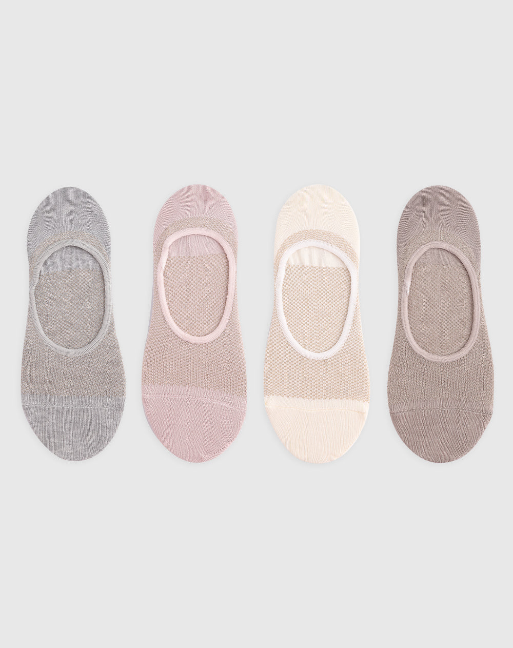 Medias para mujer baletas en algodón pack x4unds surtidas