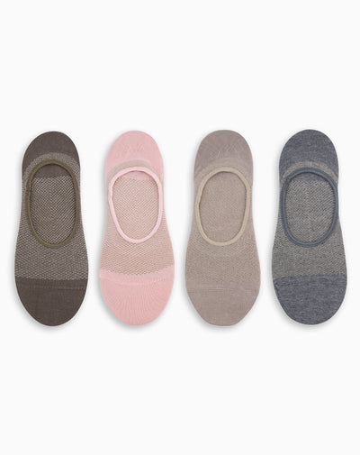 Medias mujer baleta algodón pack x4 surtido