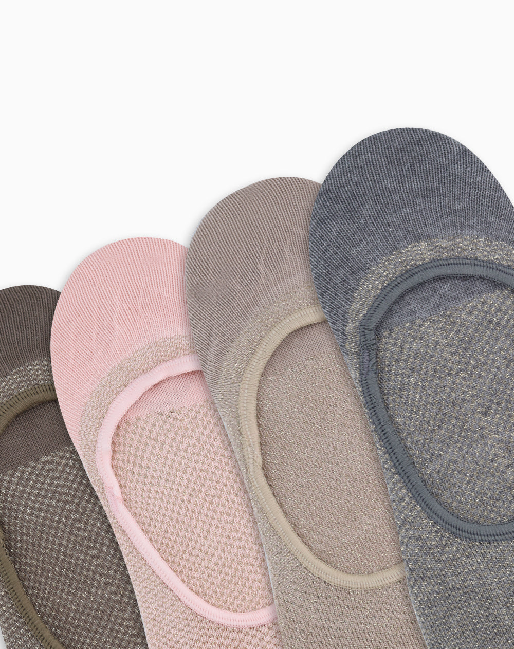 Medias mujer baleta algodón pack x4 surtido