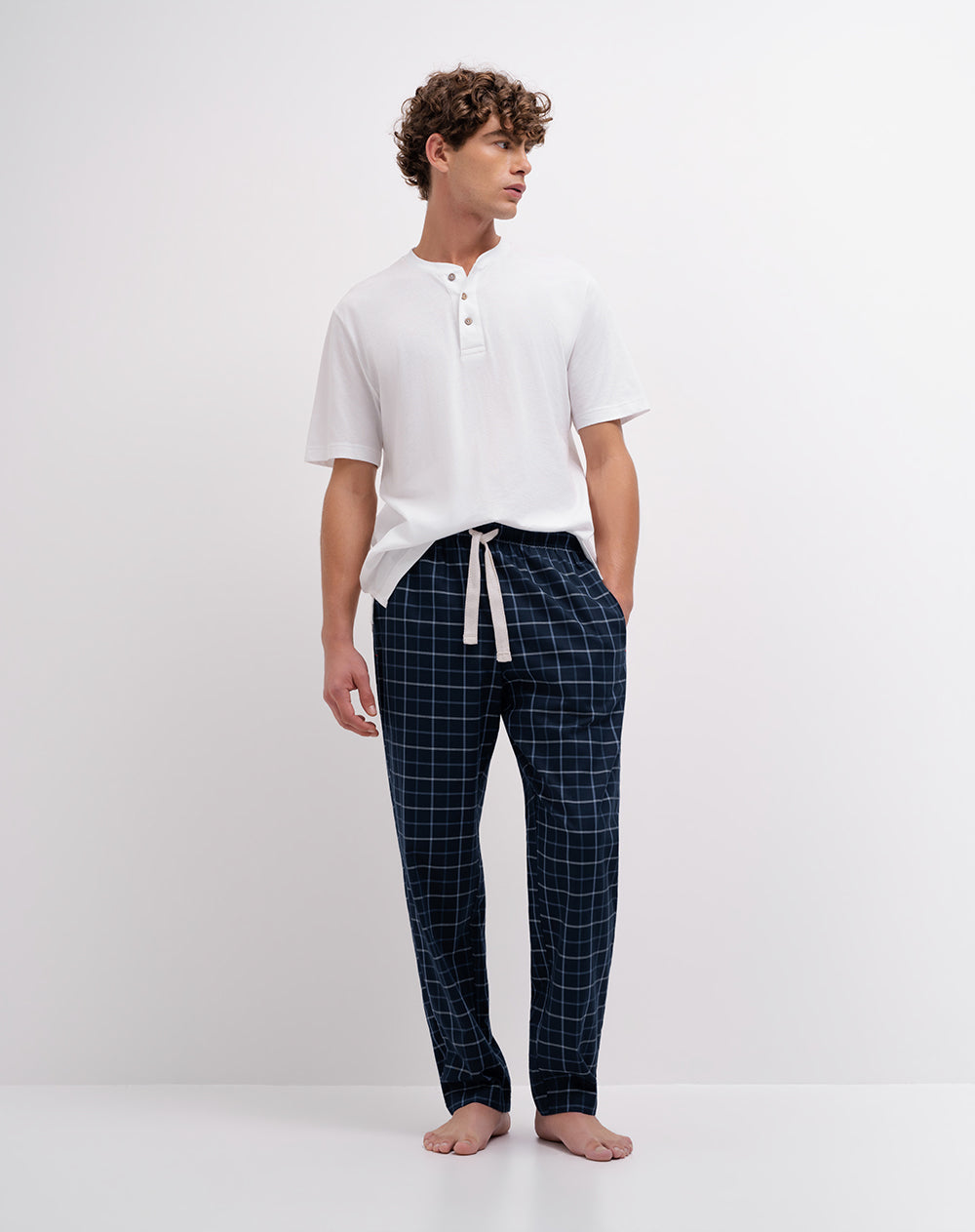 Camiseta regular algodón blanca hombre