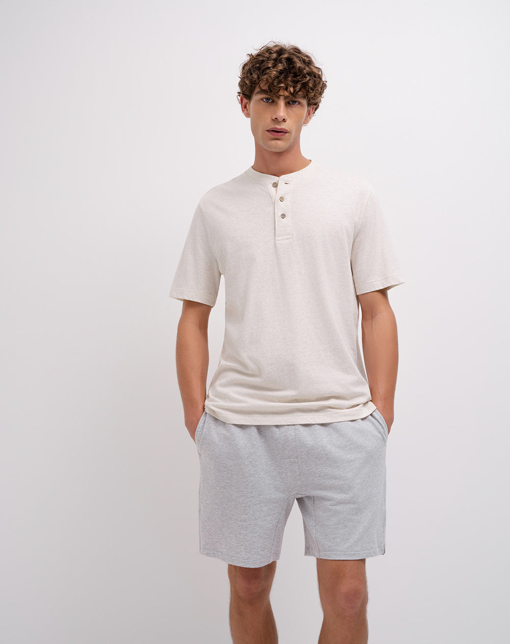 Camiseta regular algodón crudo hombre