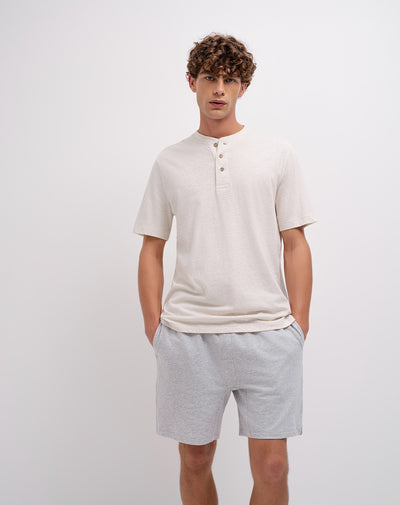 Camiseta regular algodón crudo hombre