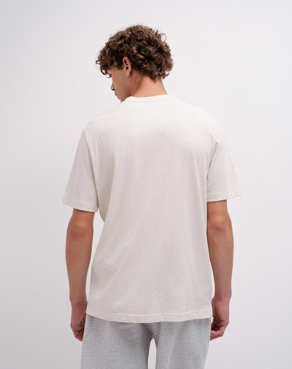 Camiseta regular algodón crudo hombre