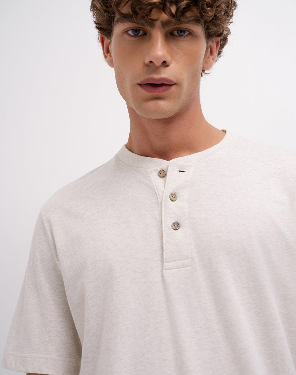 Camiseta regular algodón crudo hombre