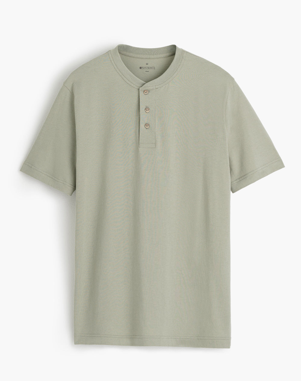 Camiseta regular algodón verde claro hombre