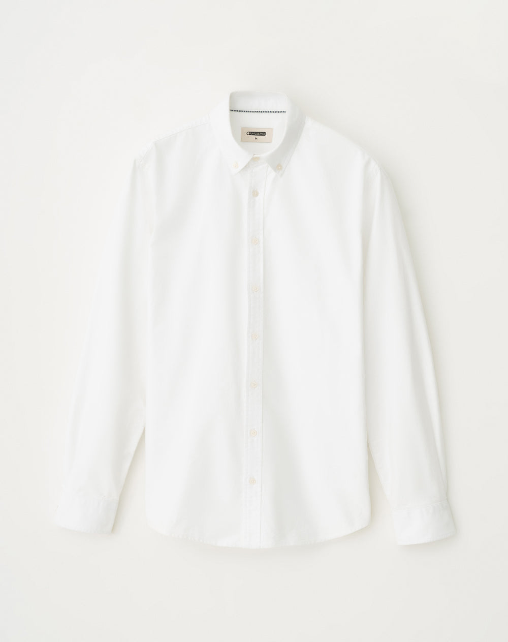 Camisa regular fit manga larga blanca