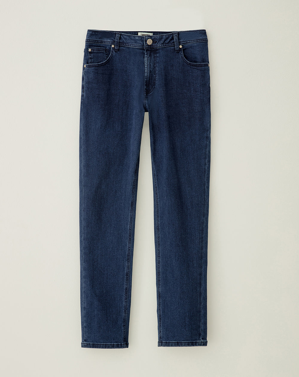 Jean skinny semi ajustado algodón 5 bolsillos indigo medio hombre