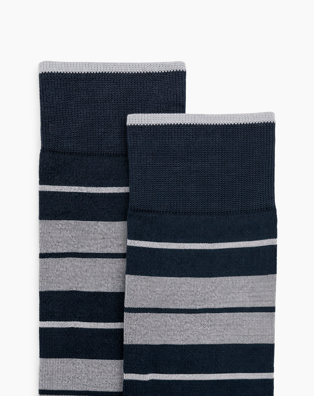 Medias largas gris rayas