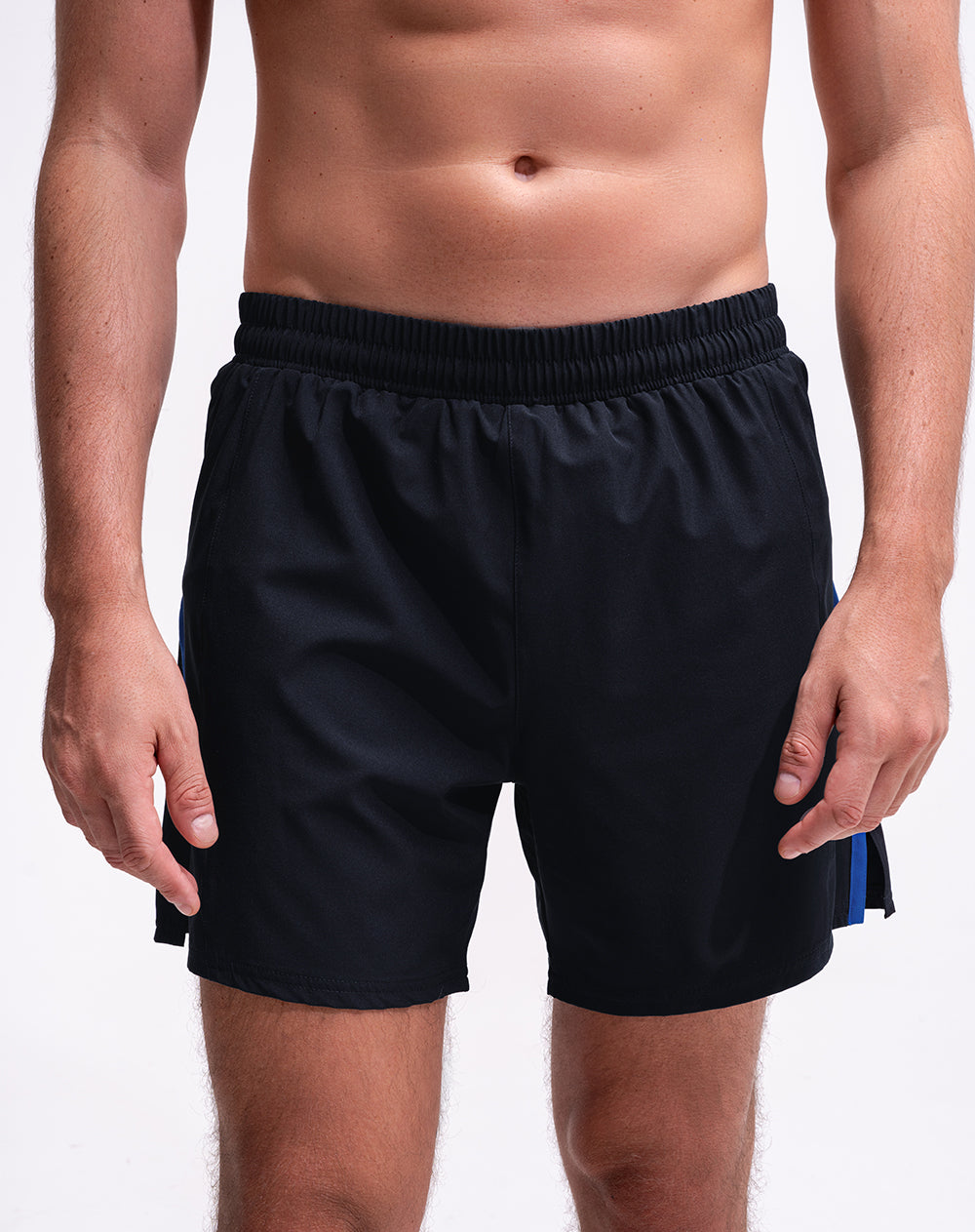 Pantaloneta deportiva secado rápido negra hombre