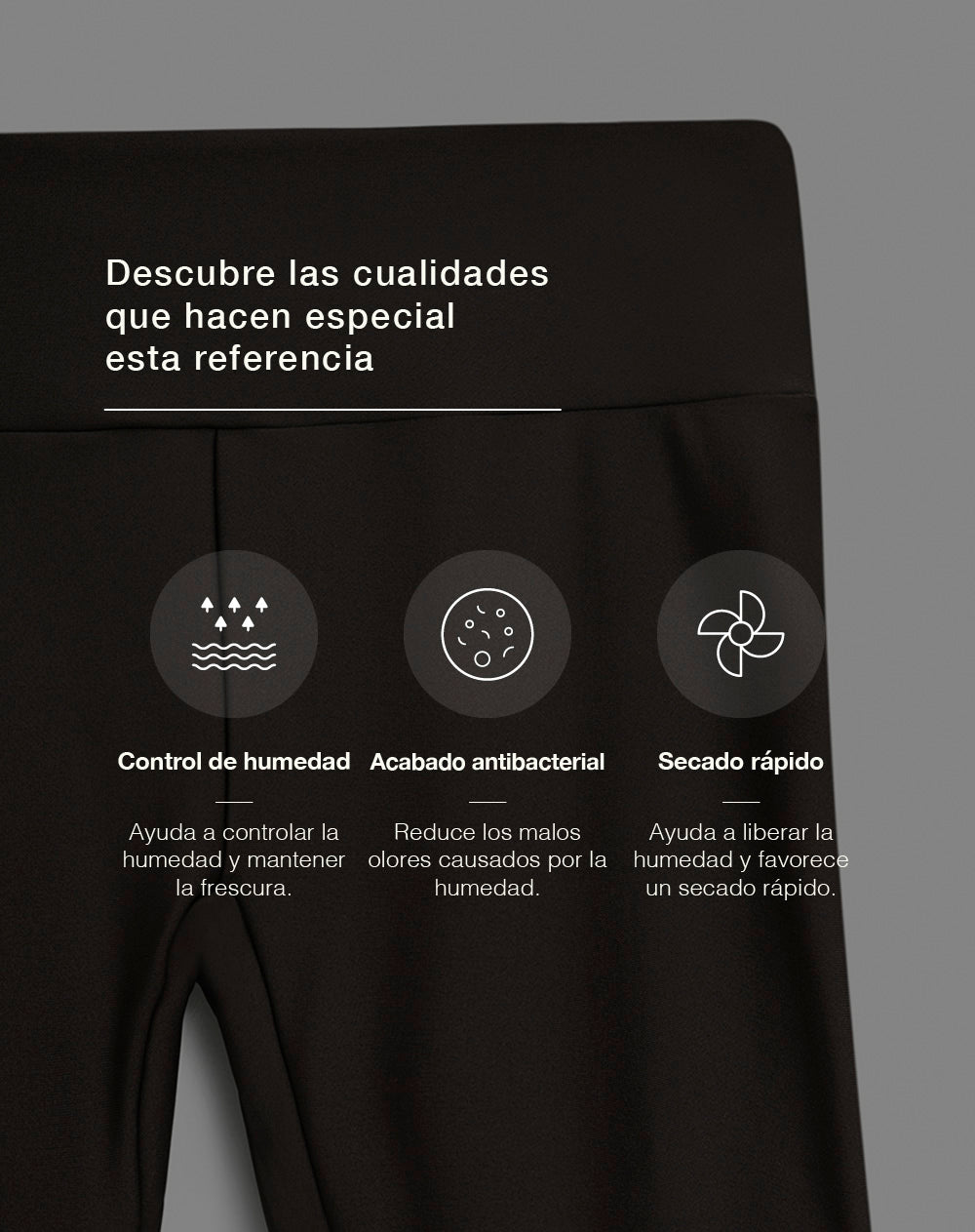 Legging deportivo tiro alto control humedad café mujer