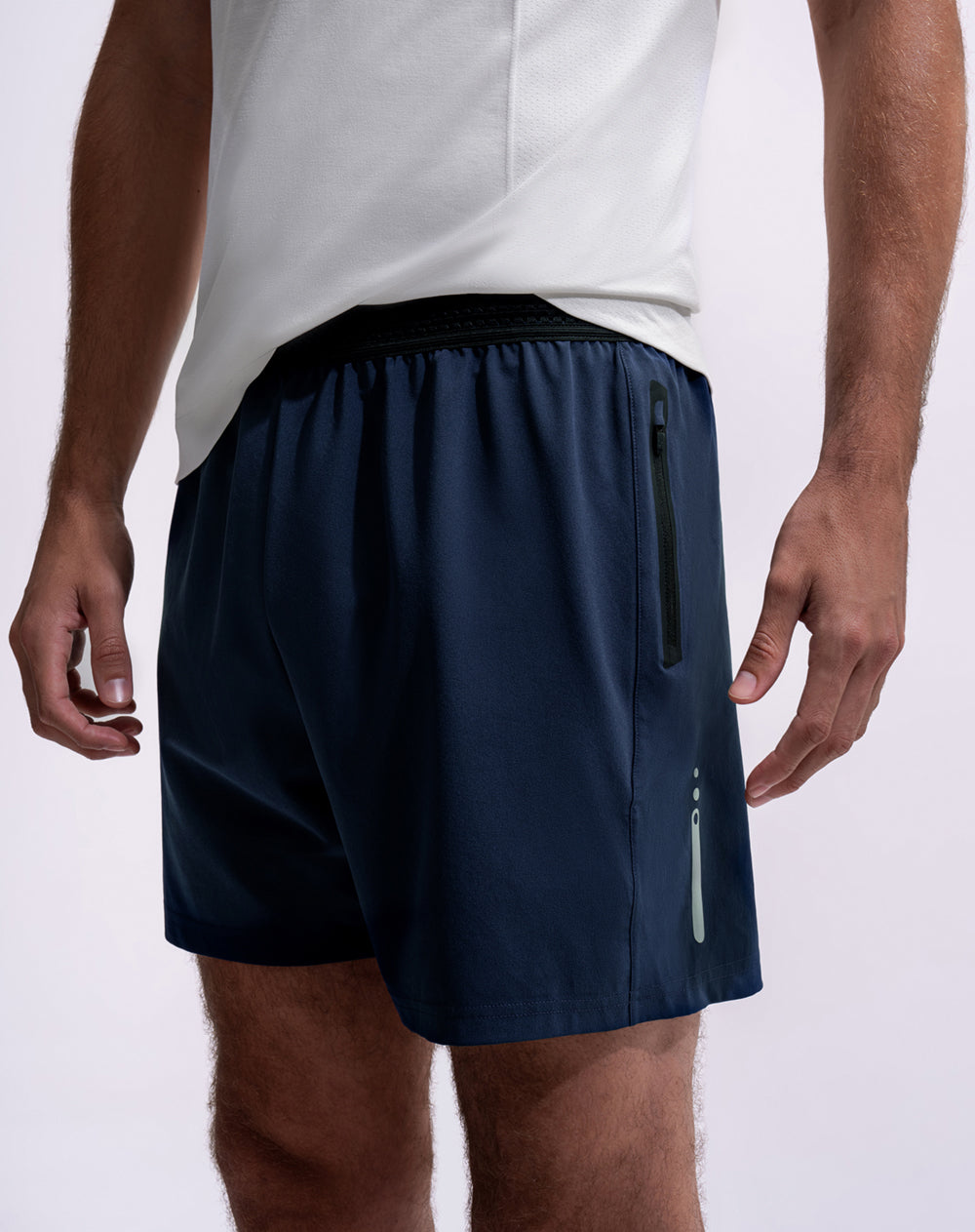 Pantaloneta deportiva secado rápido azul hombre