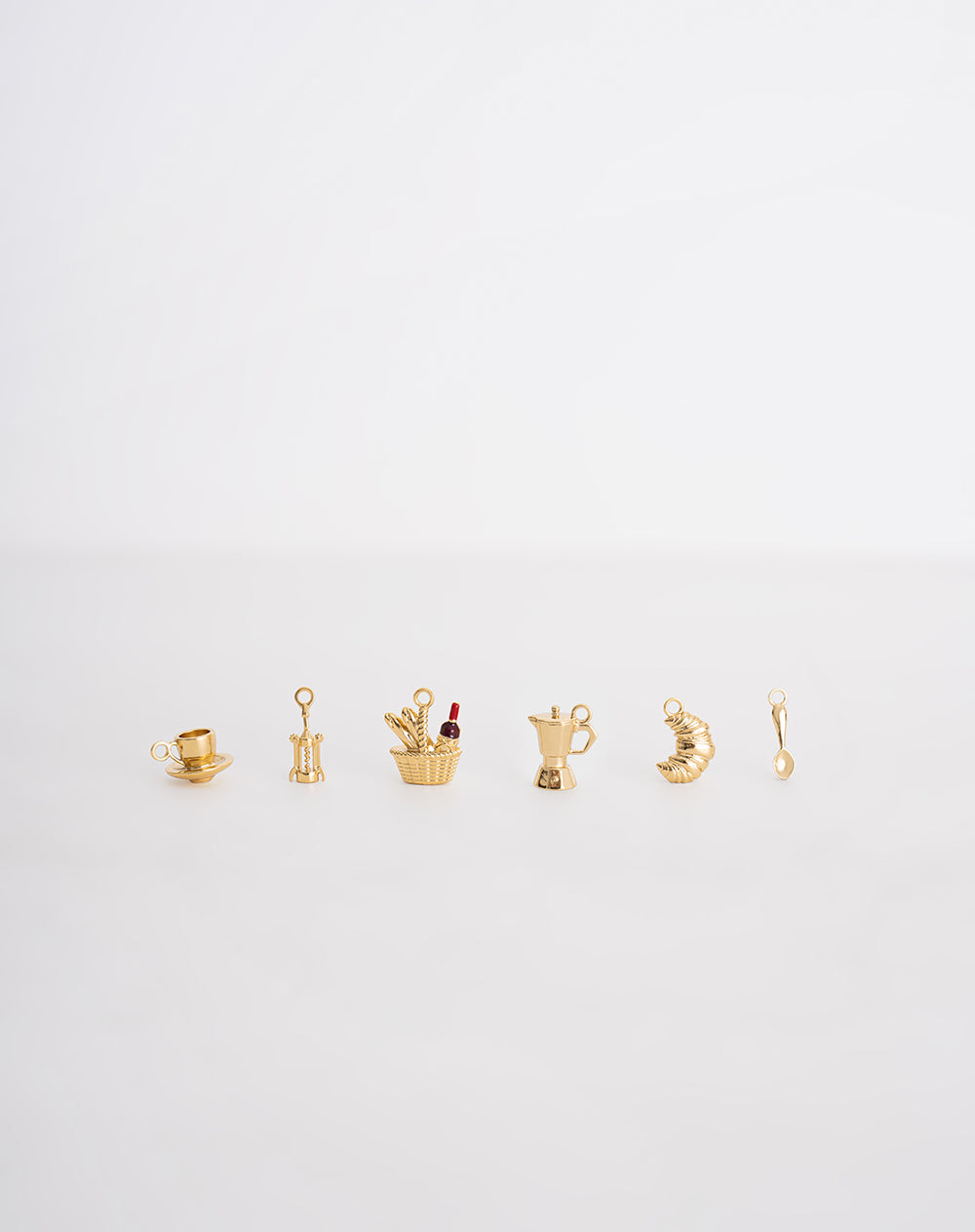 Charms set x6unds baño en oro 18K Ana Beliza