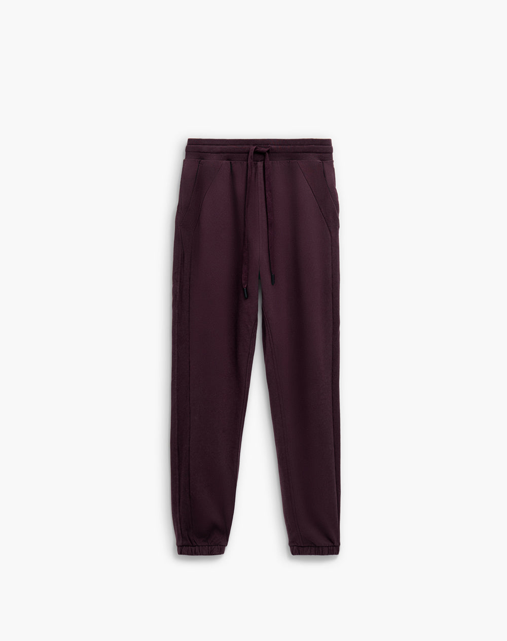 Jogger tiro medio algodón vinotinto mujer