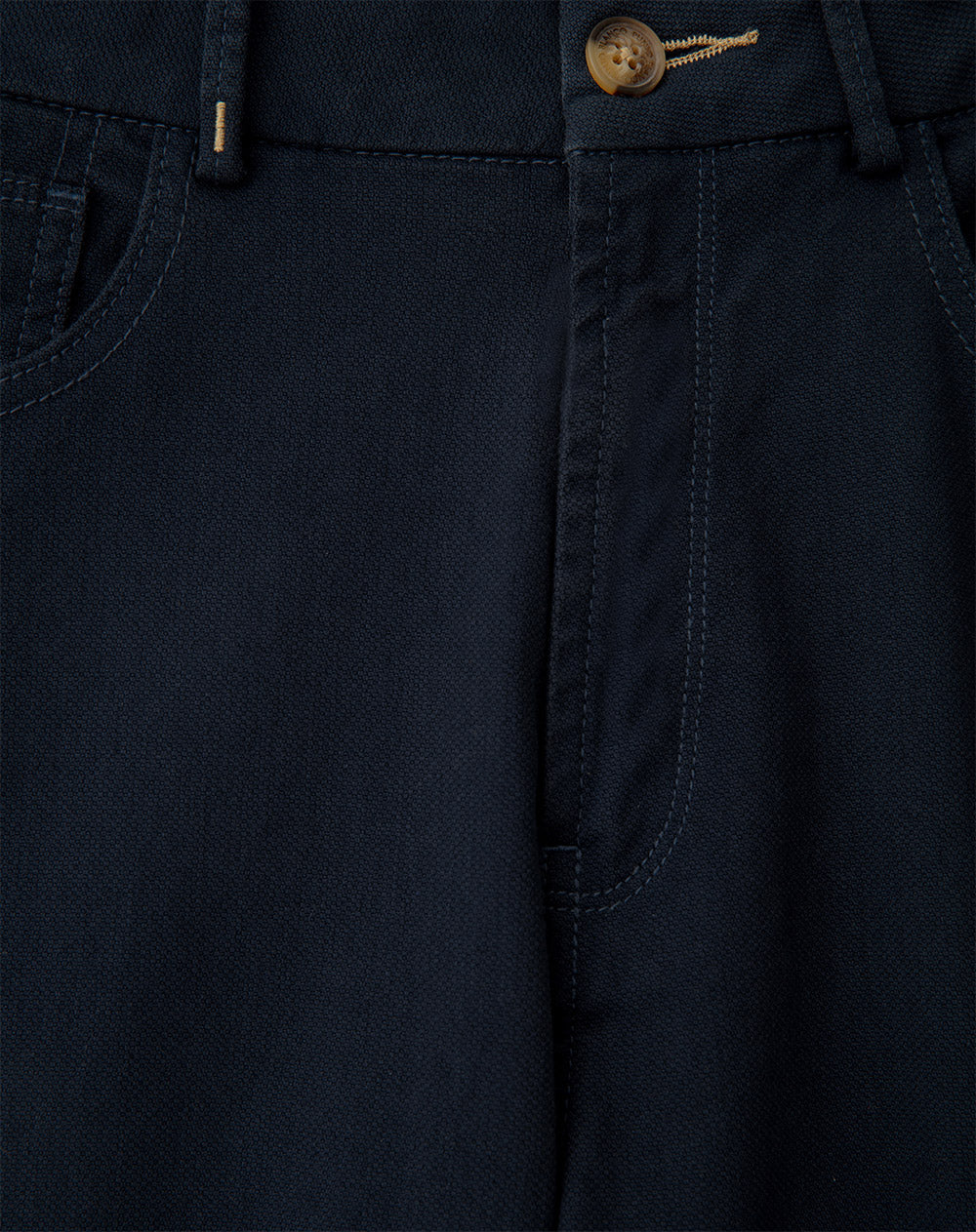 Pantalón regular fit tiro medio azul