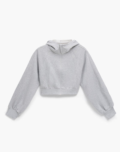 Buzo oversized fit gris jaspe