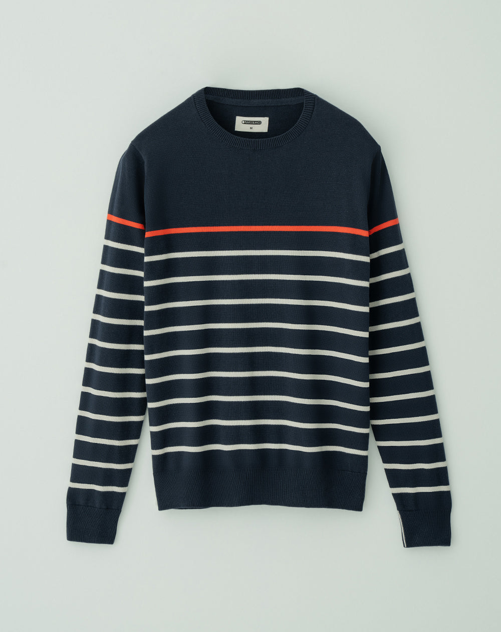 Buzo regular fit azul rayas