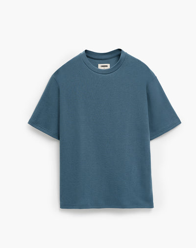 Camiseta oversized fit manga corta azul