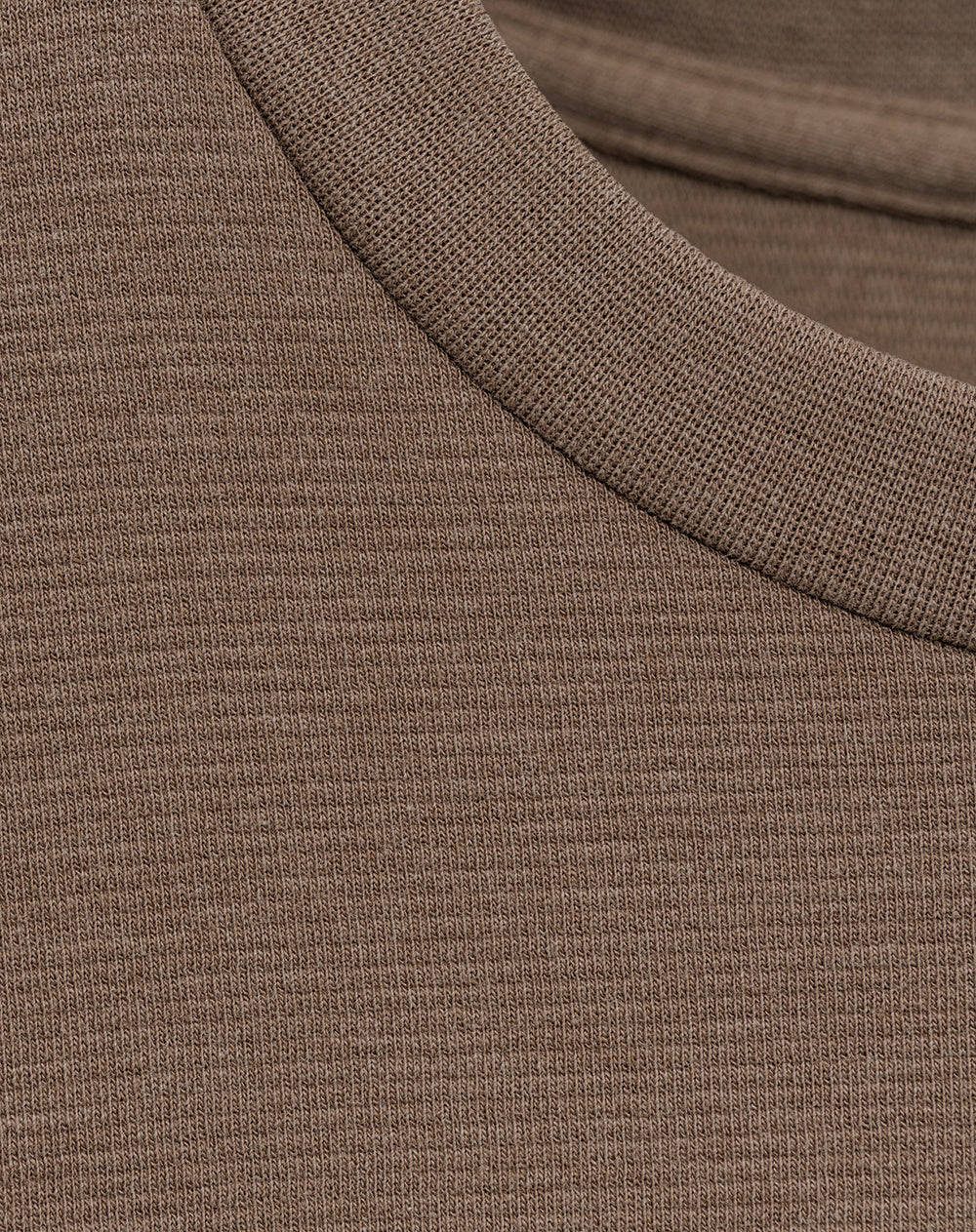 Camiseta regular algodón café hombre