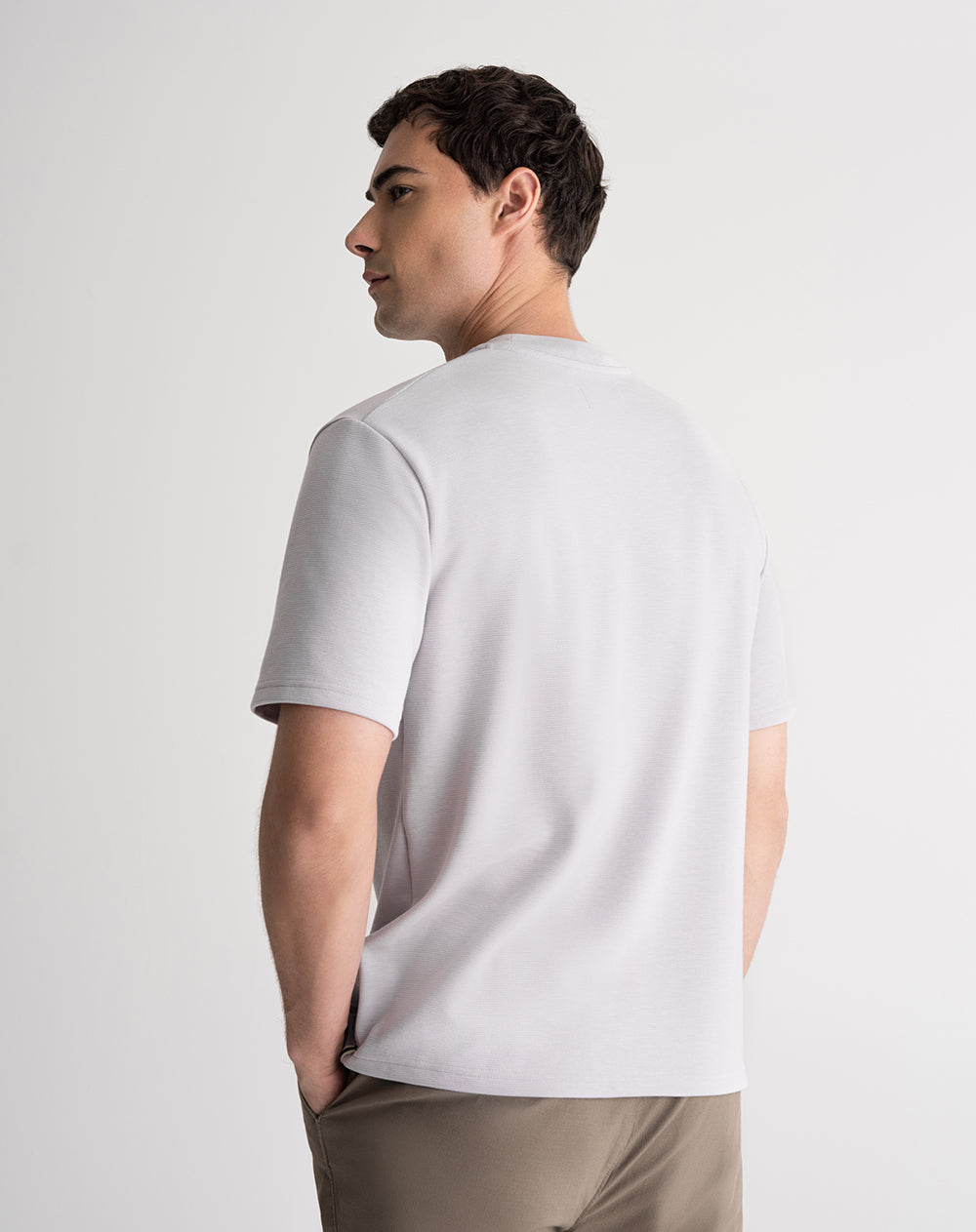 Camiseta regular algodón sostenible gris hombre