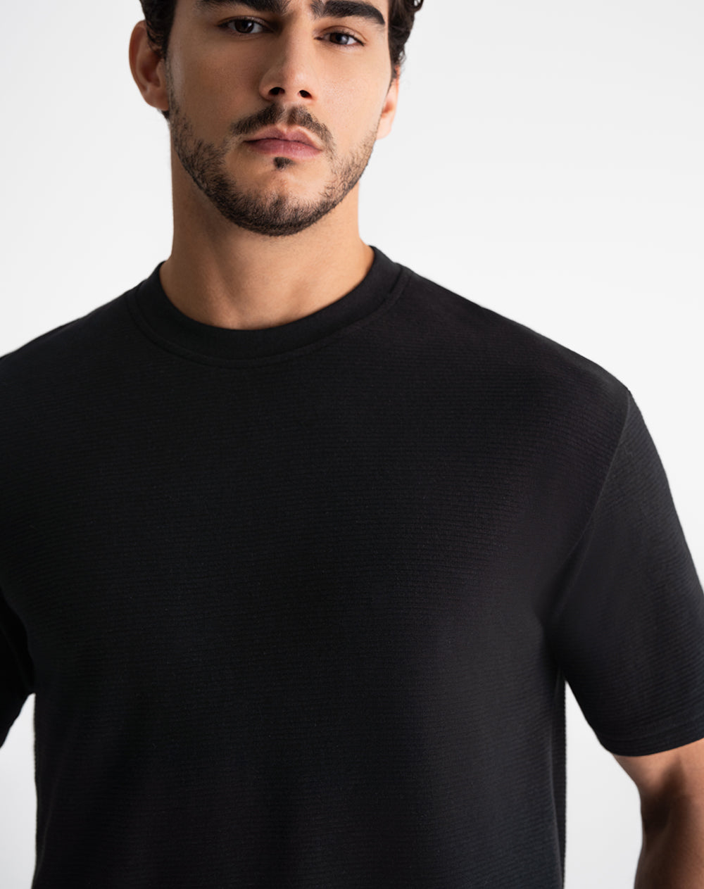 Camiseta oversize algodón sostenible negra hombre