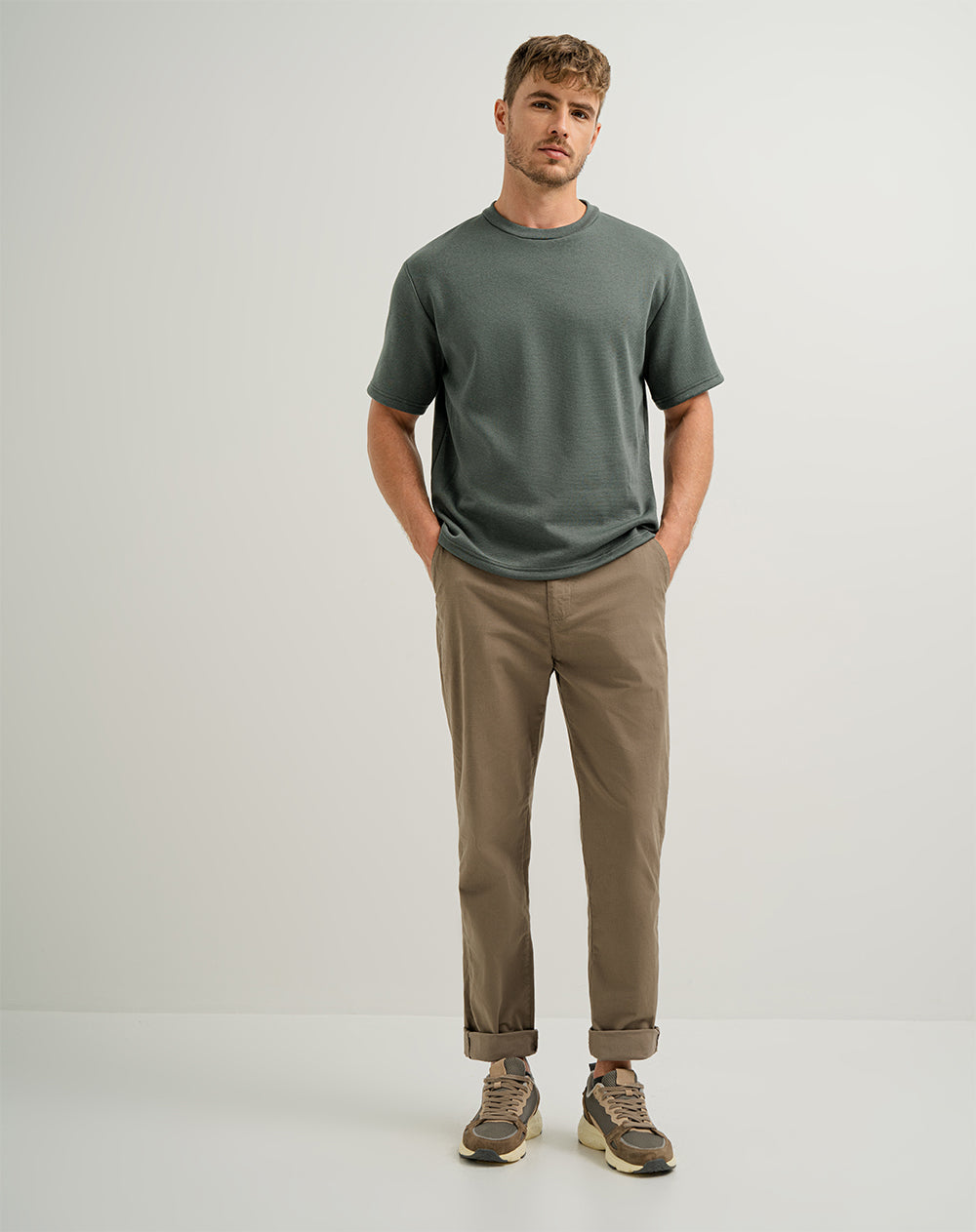Camiseta oversized fit manga corta verde
